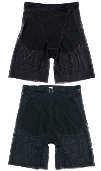 Foxy Fanny Mid Thigh Mid Wiast Pocket-Panty pictured flat on white background.