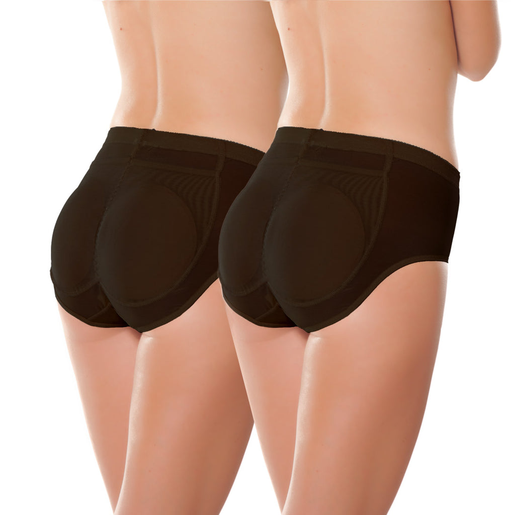 Insta-Booty 5-Piece Padded Panty Value Set, showcasing black padded panties.