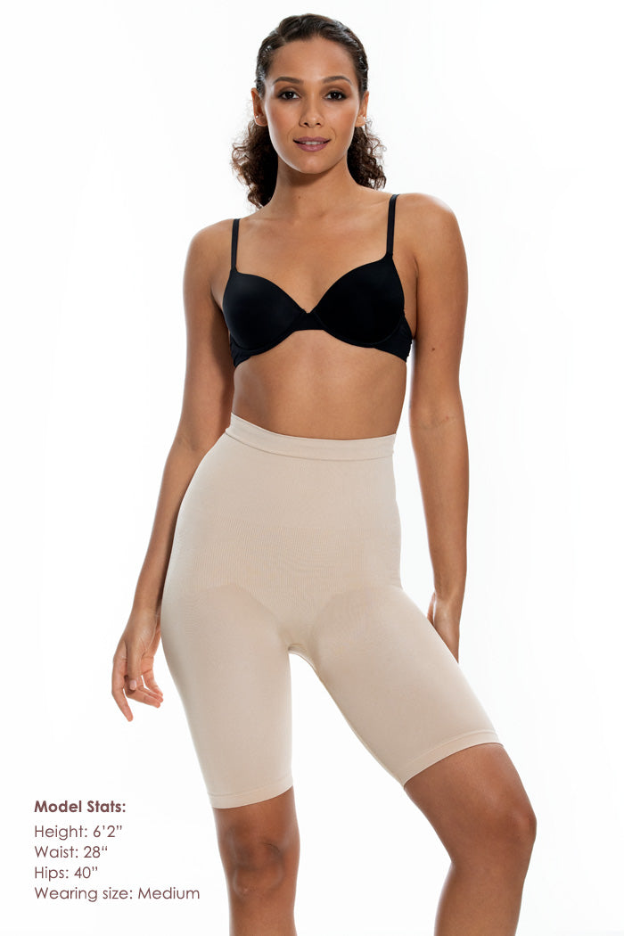 Butt Lift Seamless Shorts - Model is tall, wearing a Medium