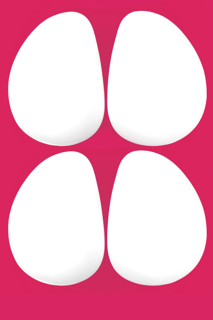 Butt pads 2-pack set featuring foam, tall and wide oblong design for a realistic shape and hip enhancement.