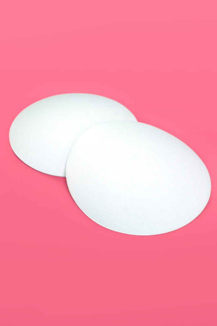 Round Foam Butt Pads in White