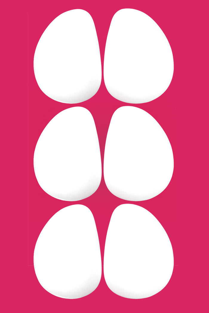 Butt pads 3-pack set featuring foam, oblong design for a realistic shape and hip enhancement.