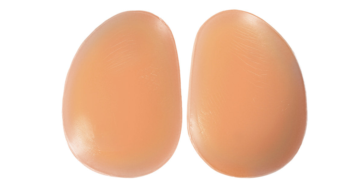 Oblong silicone shape that can be used for padding the butt or the hips.