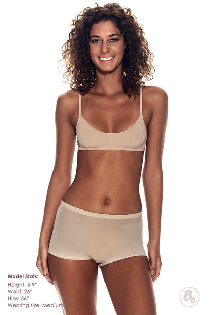 Lowrise Sheer front Padded Panty with removable pads and low rise waist