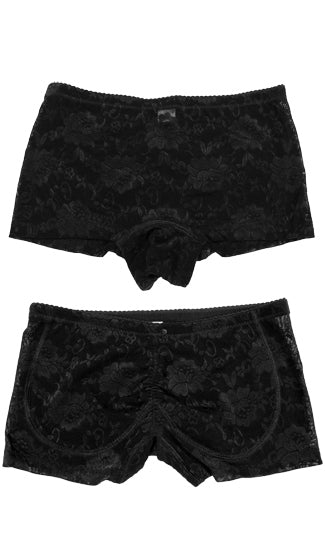 Fancy Fanny Pocket-Panty with lace design and pad pockets for secure fit.