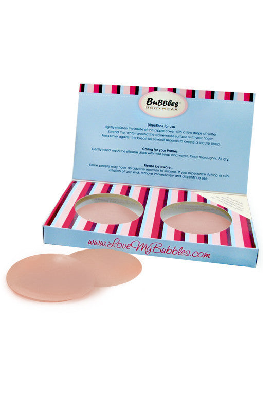 Boobles - Non-adhesive Silicone Pasties in packaging showcasing nipple covers.
