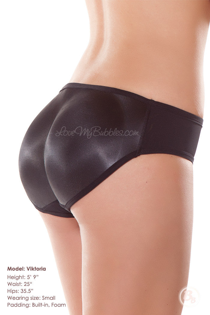 Close-up of padded panty with built-in foam padding showcasing profile and thick padding