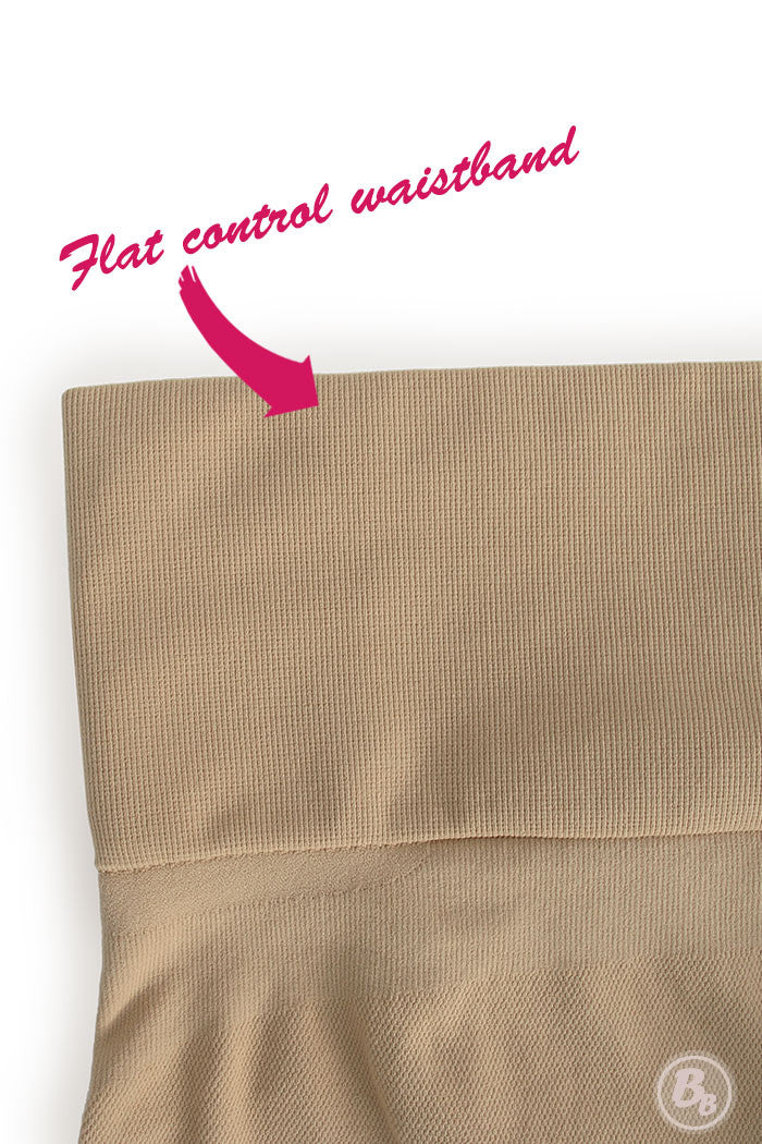 Seamless Butt Lifting Shorts close-up showcasing soft no-roll waistband design.