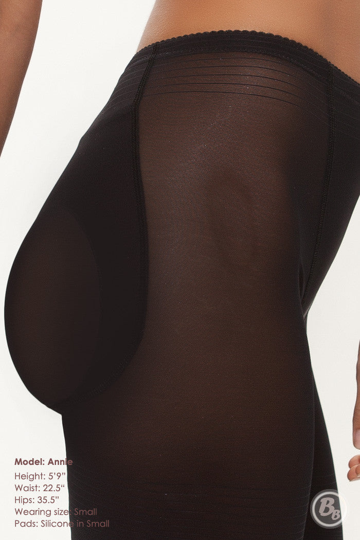 Foxy Fanny Silicone Padded Mid-thigh Brief Panty - PaddedPanties.com
 - 3