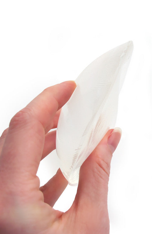 Profile of Full-cup Silicone bra pads inserts chicken cutlets showing thickness